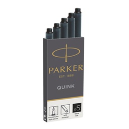 [85799] SCATOLA 5 CARTUCCE PARKER QUINK NERO PERMANENTE