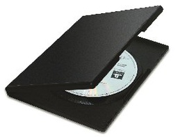[44662] SCATOLA 5 CUSTODIA SINGOLO DVD NERA 83357 FELLOWES