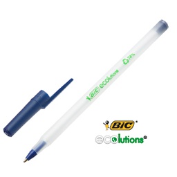 [68061] SCATOLA 60 PENNE A SFERA BICÂ® ECOlutions Round Stic BLU 1.0MM