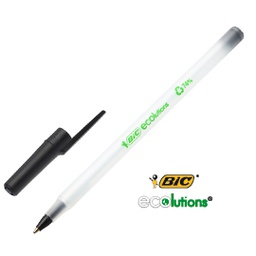 [68060] SCATOLA 60 PENNE A SFERA BICÂ® ECOlutions Round Stic NERO 1.0MM