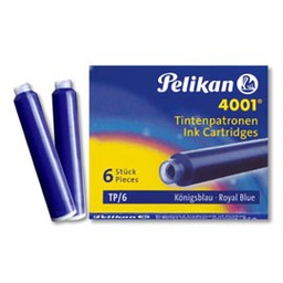 [30484] SCATOLA 6 CARTUCCE INCHIOSTRO TP/6 ROSSO PELIKAN 4001 (0ATM05)