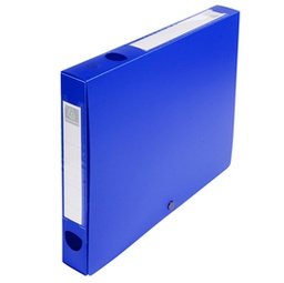 [82446] Scatola archivio box con bottone blu f.to 25x33cm D 40mm Exacompta