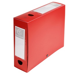 [82451] Scatola archivio box con bottone rosso f.to 25x33cm D 80mm Exacompta