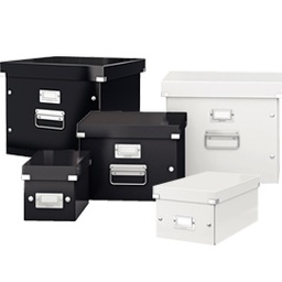 [64480] SCATOLA ARCHIVIO GRANDE CLICKSTORE NERO METAL