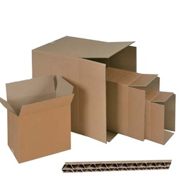 [90173] SCATOLA CARTONE PER IMBALLO AVANA ONDA doppia 40x30x30cm