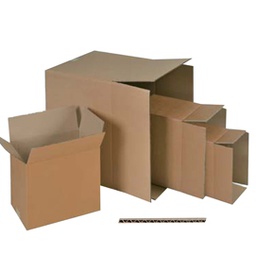 [71943] SCATOLA CARTONE PER IMBALLO AVANA ONDA singola P43xL30,4xH21,8cm