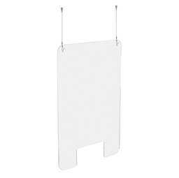 [90408] Schermo protettivo CON feritoia da appendere H100xL66cm in acrilico Exascreen
