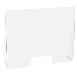 [90409] Schermo protettivo CON feritoia da banco H58xL95cm in acrilico Exascreen
