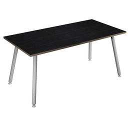 [92403] Scrivania 120x80xH74,4cm Bianco/ Nero venato Skinny Metal