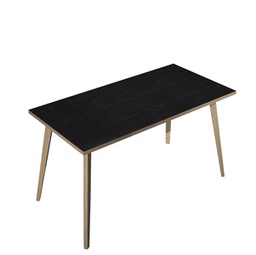 [92454] Scrivania 120x80xH74,4cm Rovere/Nero venato Woody