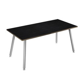 [92406] Scrivania 140x80xH74,4cm Bianco/ Nero venato Skinny Metal