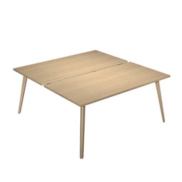 [92467] Scrivania a 2 postazioni contrap. 120x166cm Rovere/Rovere Woody