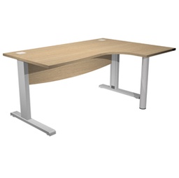 [82956] Scrivania Compact DX fianco a L metallo L180cm Rovere - AgorA' Direction