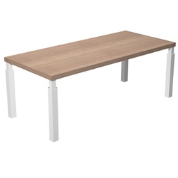 [96975] Scrivania dir. 180x90cm PRESTIGE QUADRO Ciliegio Arabis/bianco