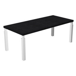 [96974] Scrivania dir. 180x90cm PRESTIGE QUADRO Nero venato/bianco