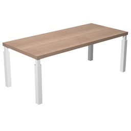 [96979] Scrivania dir. 210x90cm PRESTIGE QUADRO Ciliegio arabis/bianco