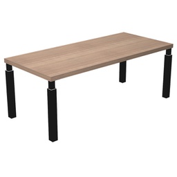 [96981] Scrivania dir. 210x90cm PRESTIGE QUADRO Ciliegio Arabis/nero