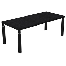 [96980] Scrivania dir. 210x90cm PRESTIGE QUADRO Nero venato/nero