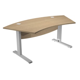 [82947] Scrivania fianchi a L in metallo 190x96xH73cm Rovere - AgorA' Direction