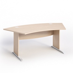 [82946] Scrivania fianchi a L piedi metallo 190x96xH73cm Rovere - AgorA' Direction