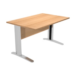 [89530] Scrivania lineare 120X80cm Faggio - fianchi vernic. effetto cromato EASY