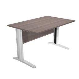 [89534] Scrivania lineare 120X80cm Frassino tosc. fianchi vernic.effetto cromato EASY