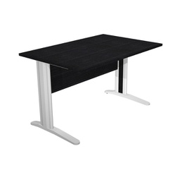 [89531] Scrivania lineare 120X80cm Nero venato frassino-fianchi vernic. effetto croma