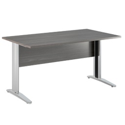 [79927] SCRIVANIA LINEARE 160X80cm FRASSINO TOSCANO-fianchi vernic. effetto crom.EASY