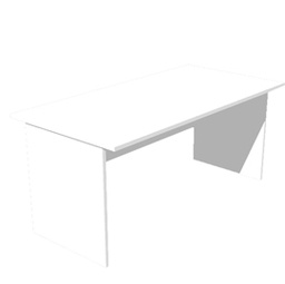 [74345] SCRIVANIA LINEARE 80X80cm BIANCO - EASY