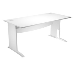 [94447] Scrivania operativa fianchi a L melaminico 140x80cm h73cm bianco AgorA' Basic