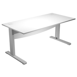 [94459] Scrivania operativa fianchi a L metallo 160x80cm L73cm bianco AgorA' Basic