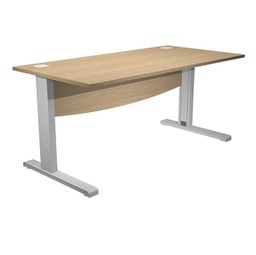 [94460] Scrivania operativa fianchi a L metallo 160x80cm L73cm rovere AgorA' Basic