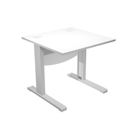 [94453] Scrivania operativa fianchi a L metallo 80x80cm L73cm bianco AgorA' Basic