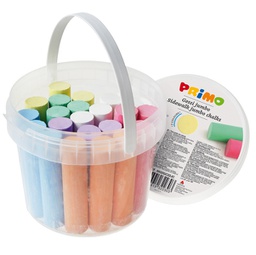 [93944] Secchiello 22 gessi Jumbo D18x80mm colori assortiti Primo