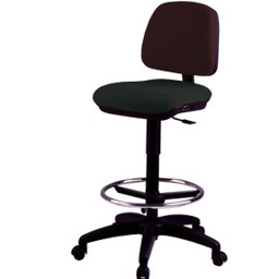 [58064] Sedia alta tecnigrafo ESOS E4S Nera con POGGIAPIEDI e RUOTE