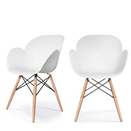 [86702] Sedia Kiwood Bianco/Legno Paperflow