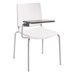 [96502] Seduta attesa Atenea ATT bianco con tavoletta scrittoio s/braccioli