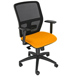 [81989] Seduta operativa ergonomica Kemper KMA arancio con braccioli regolabili