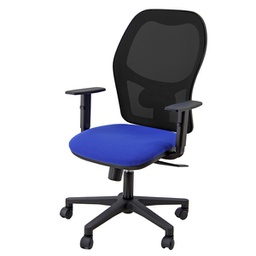 [93817] Seduta operativa Hubble HUHUVE blu/nero 3 blocchi con braccioli regolabili