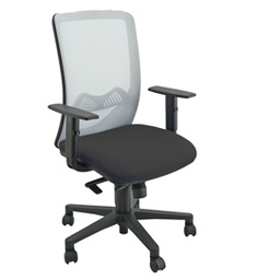 [86710] Seduta operativa Nathan NTHBR nero/grigio chiaro con braccioli regolabili