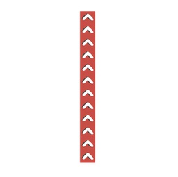 [90814] Segnale autoadesivo per pavimenti 100x10cm con fondo rosso e frecce