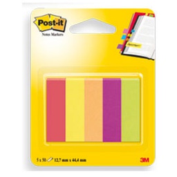 [74632] SEGNAPAGINA Post-it® 670-5JA-EU 250FG in 5COLORI INDEX 12,7x44mm in CARTA