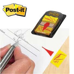 [47619] SEGNAPAGINA Post-it® 680-31 SIMBOLO ''FIRMA QUI'' INDEX 50FG