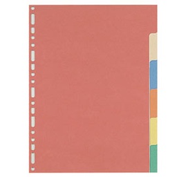 [56711] SEPARATORE 21X29,7 6TASTI CARTONCINO COLORATO 240GR FAVORIT