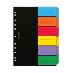 [77405] SEPARATORE A4 DOX a 6 TASTI NEUTRI COLORATI