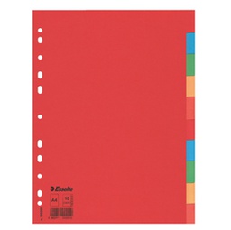 [56709] Separatore economy in cartoncino 160gr colorato 10 tasti A4 ESSELTE