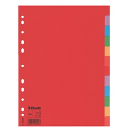 [56710] Separatore economy in cartoncino 160gr colorato 12 tasti A4 ESSELTE