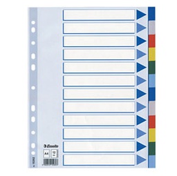 [45648] Separatore neutro in PPL 12 tasti colorati f.to A4 ESSELTE