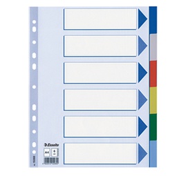 [45647] Separatore neutro in PPL 6 tasti colorati f.to A4 ESSELTE