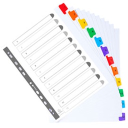 [74629] SEPARATORE Numerico 1-12/A4 Maxi in CARTONCINO 160gr Exacompta